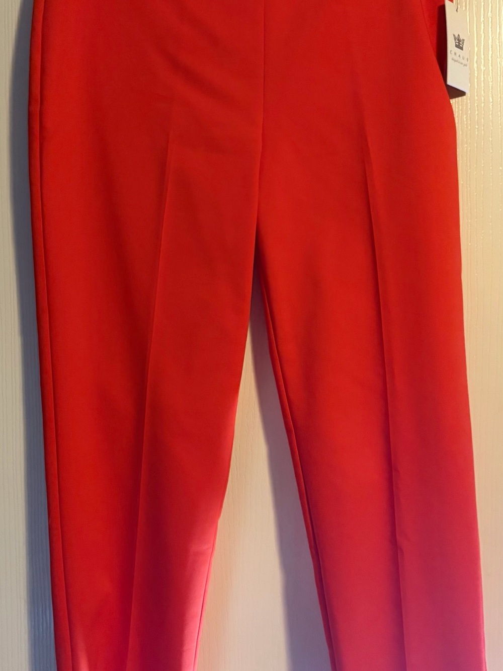 NWT Chaus Coral Ankle Pants Size L Career Wear Slim Leg Trousers